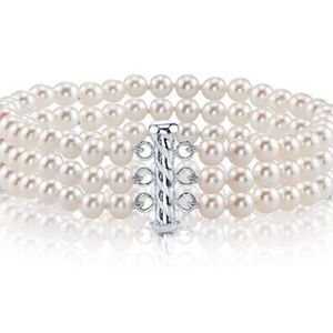 THE PEARL SOURCE Sterling Silver Pearl Bracelet